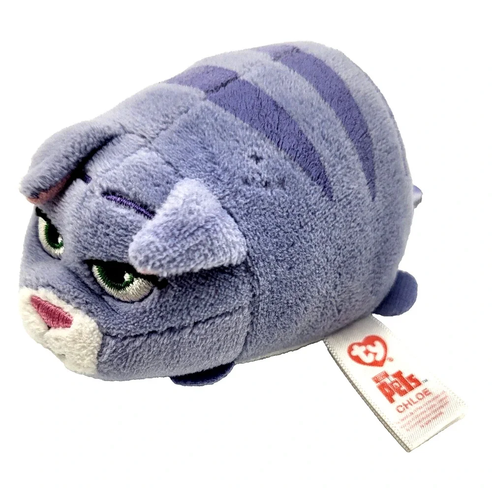 TY Teeny Secret Life of Pets Chloe Cat Plush Purple Stuffed Animal Figure 4